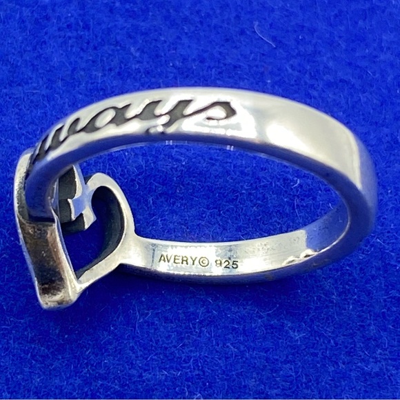 Sterling Silver James Avery "Forever and Always" Heart Ring - Picture 4 of 5